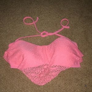 Hot Pink Bandeau Swim top